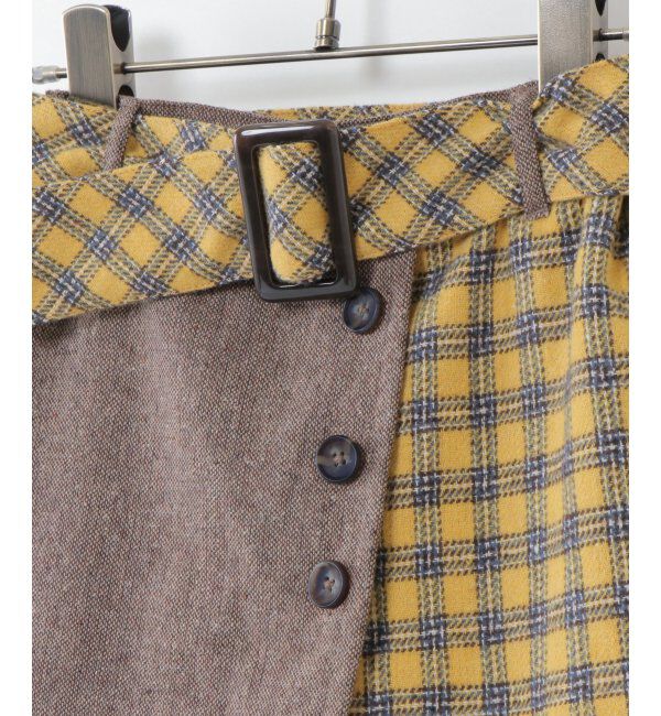 ikka kids「【キッズ】ツイード風切り替えラップキュロット（100~160cm）」|スカート|