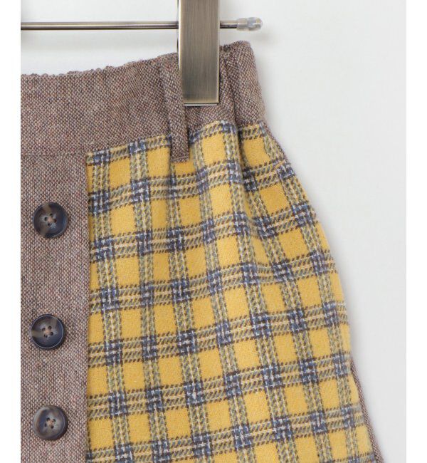 ikka kids「【キッズ】ツイード風切り替えラップキュロット（100~160cm）」|スカート|