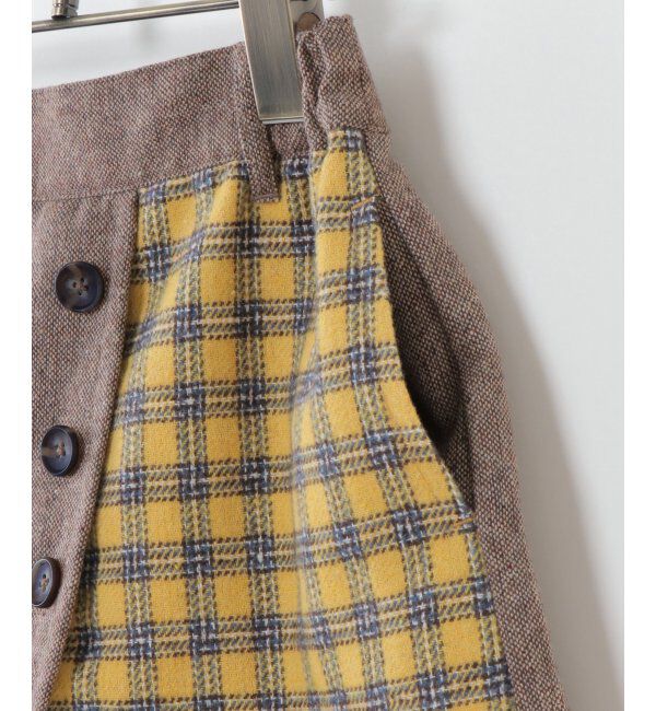 ikka kids「【キッズ】ツイード風切り替えラップキュロット（100~160cm）」|スカート|