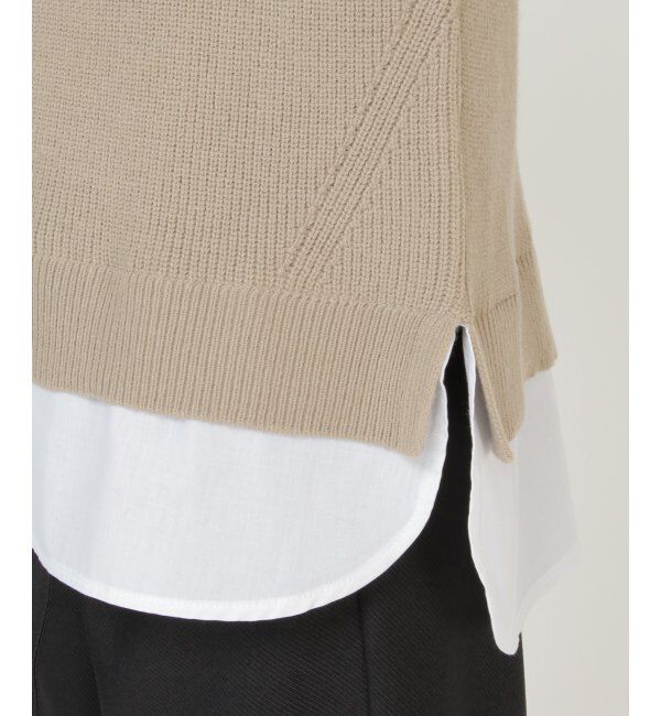 ikka「裾レーヤードニットプルオーバー」|プルオーバー|