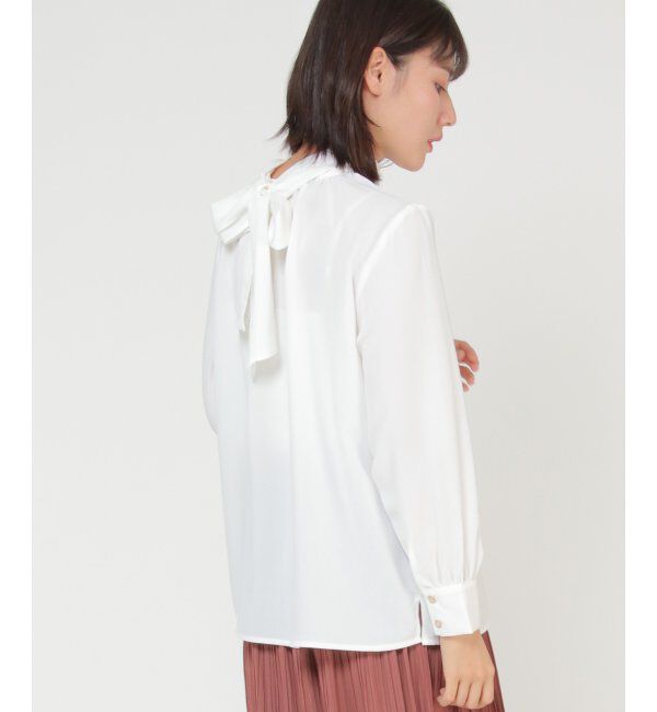 ikka「前後2WAYリボンブラウス」|シャツ・ブラウス|オフホワイト