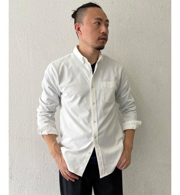 ikka「オックスボタンダウンシャツ形態安定」|シャツ・ブラウス|ホワイト