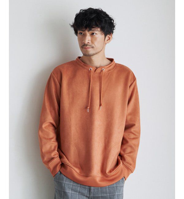 ikka「セイケツフェイクスエードルーイカラー」|パーカー|