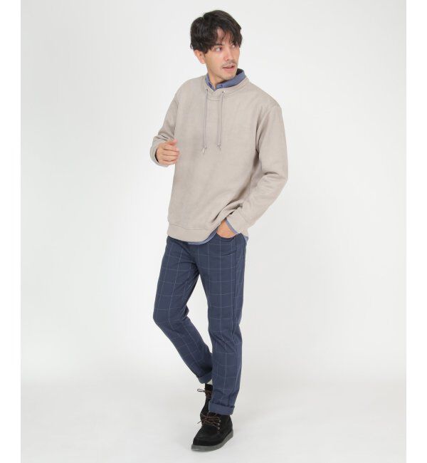 ikka「セイケツフェイクスエードルーイカラー」|パーカー|