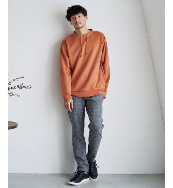 ikka「セイケツフェイクスエードルーイカラー」|パーカー|