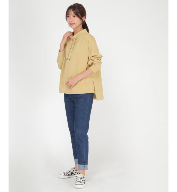 ikka「ダンボールニットスピンドルプルオーバー」|パーカー|