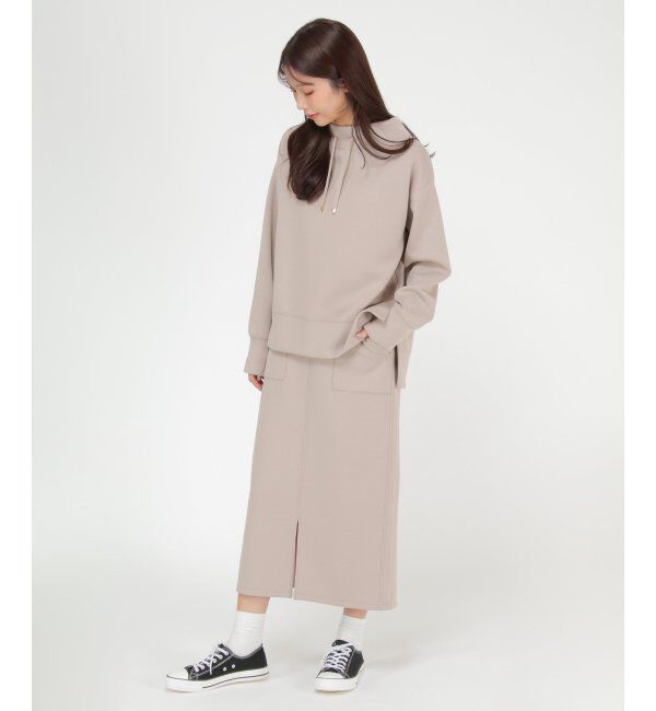 ikka「ダンボールニットスピンドルプルオーバー」|パーカー|