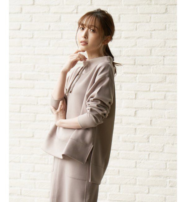 ikka「ダンボールニットスピンドルプルオーバー」|パーカー|