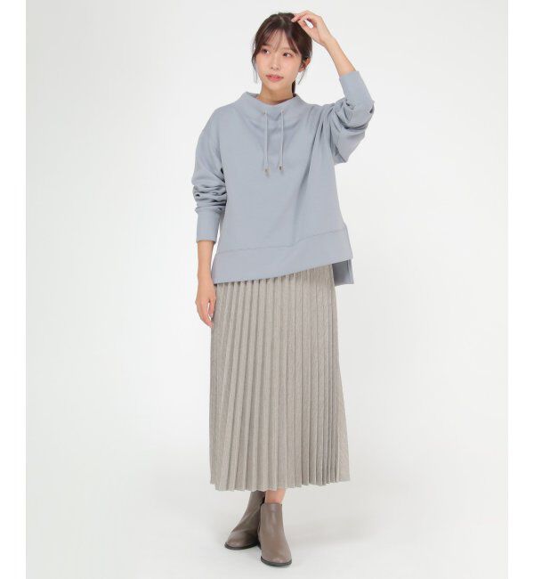 ikka「ダンボールニットスピンドルプルオーバー」|パーカー|