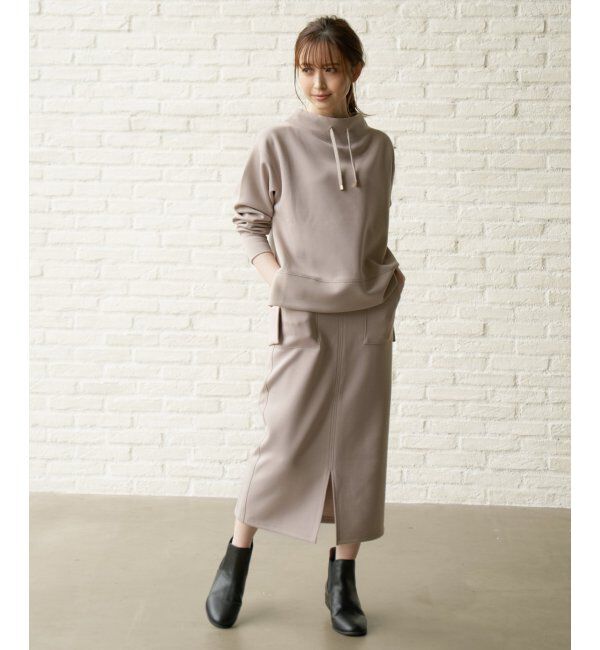 ikka「ダンボールニットスピンドルプルオーバー」|パーカー|