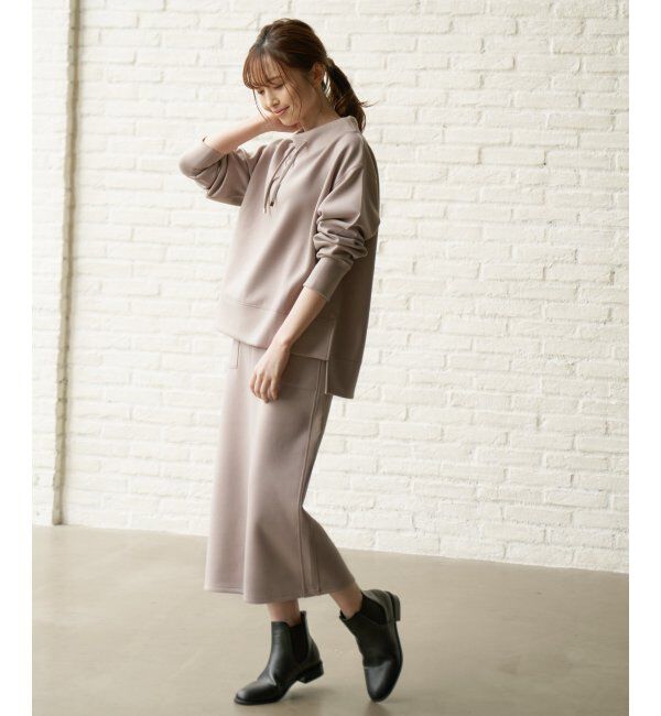 ikka「ダンボールニットスピンドルプルオーバー」|パーカー|