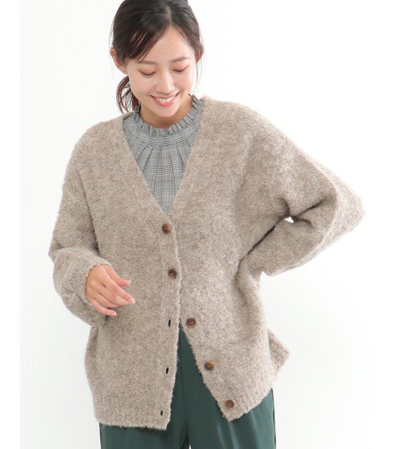 ikka「ブークレカーディガン」|その他|ベージュ