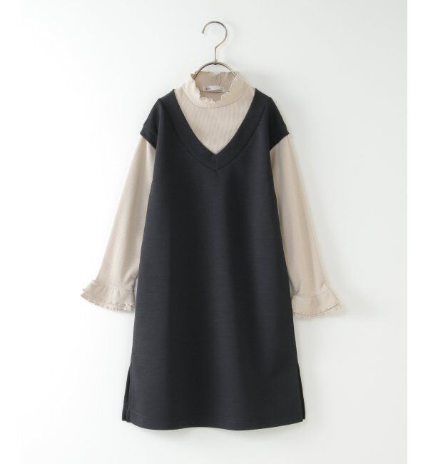 ikka kids「Vネックジャンスカドッキングワンピース（120~160cm）」|スカート|