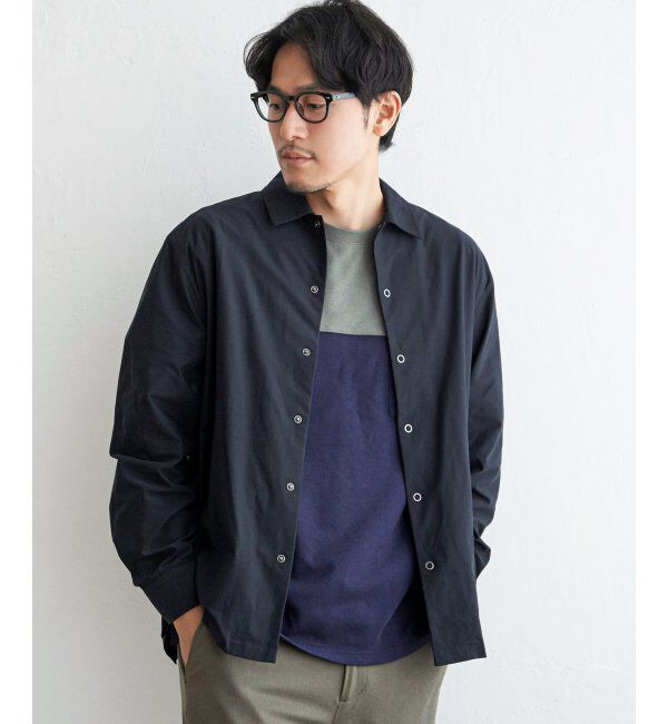 ikka「GOKU楽AIRシャウター」|シャツ・ブラウス|ネイビーブルー