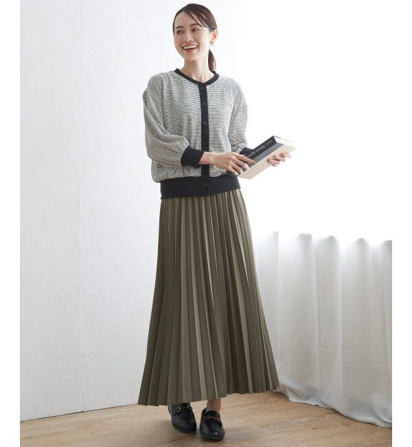 ikka「シャドーボーダーカーディガン」|カーディガン|