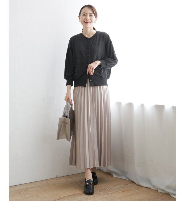 ikka「シャドーボーダーカーディガン」|カーディガン|