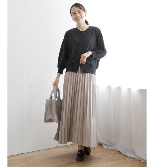 ikka「シャドーボーダーカーディガン」|カーディガン|