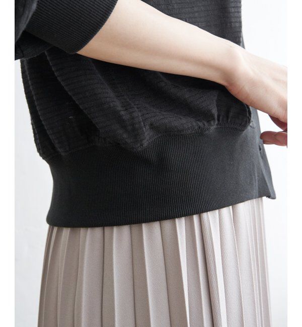 ikka「シャドーボーダーカーディガン」|カーディガン|