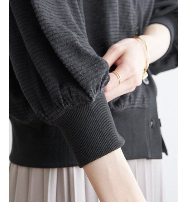 ikka「シャドーボーダーカーディガン」|カーディガン|