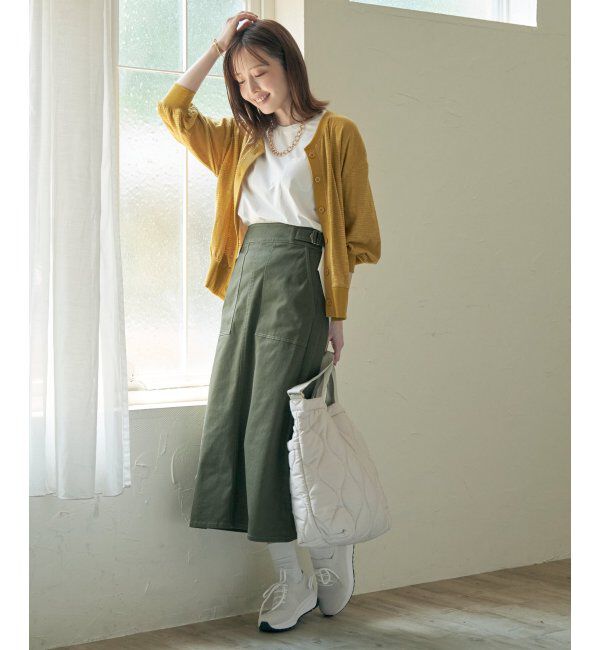 ikka「シャドーボーダーカーディガン」|カーディガン|