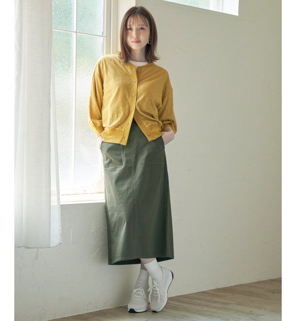 ikka「シャドーボーダーカーディガン」|カーディガン|