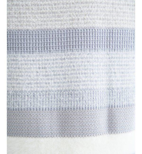 ikka「フェザー切り替えボーダーニットプルオーバー」|プルオーバー|