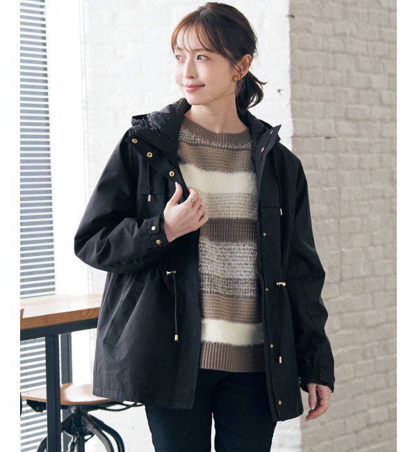 ikka「フェザー切り替えボーダーニットプルオーバー」|プルオーバー|