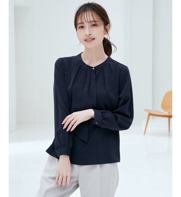IKKA LOUNGE「ドレープタイブラウス」|シャツ・ブラウス|