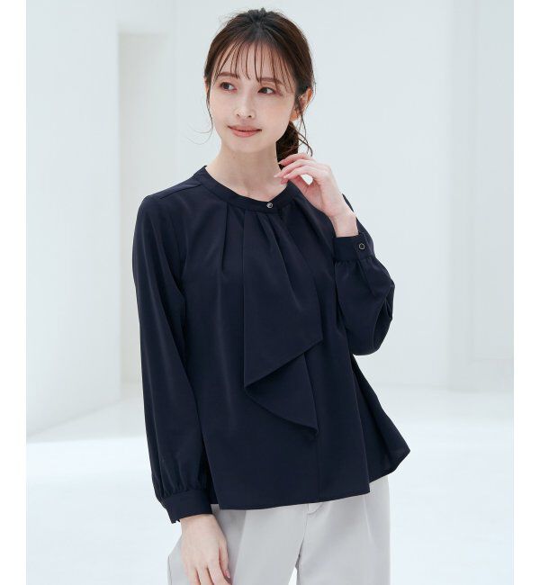 IKKA LOUNGE「ドレープタイブラウス」|シャツ・ブラウス|