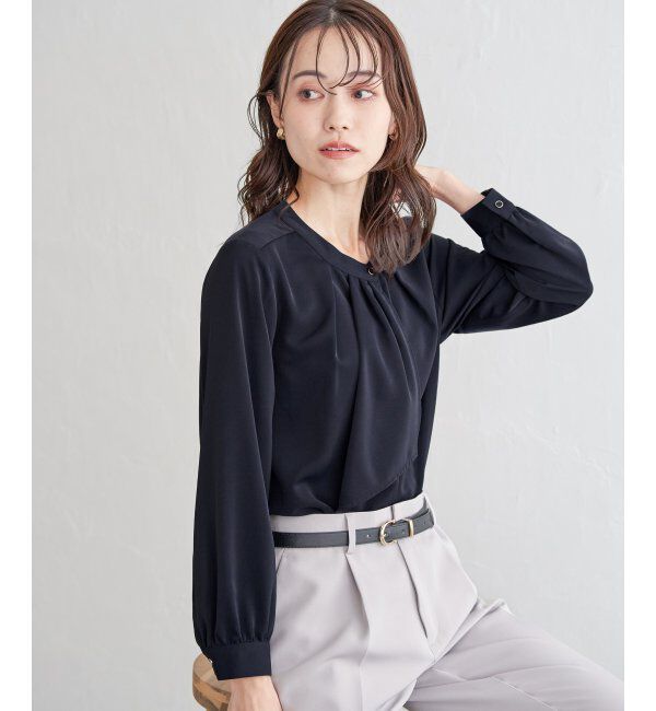 IKKA LOUNGE「ドレープタイブラウス」|シャツ・ブラウス|