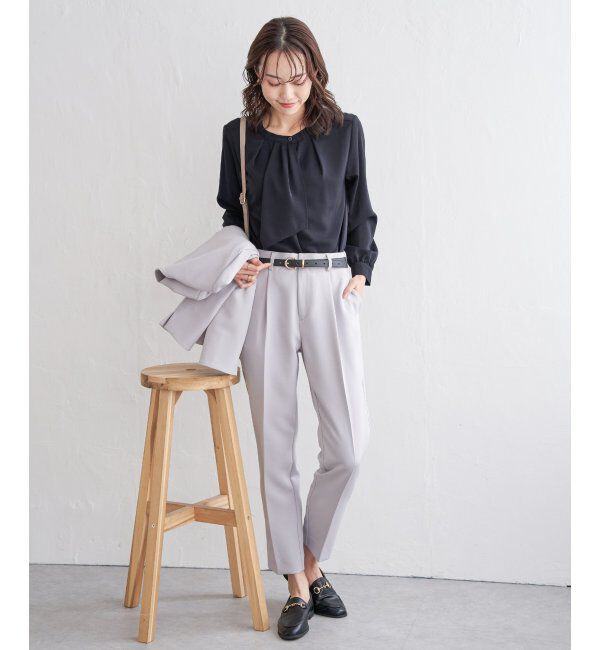 IKKA LOUNGE「ドレープタイブラウス」|シャツ・ブラウス|