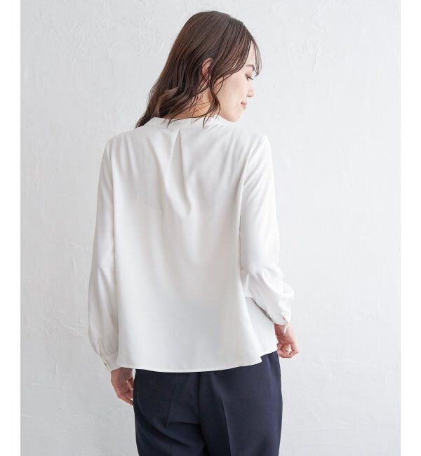 IKKA LOUNGE「ドレープタイブラウス」|シャツ・ブラウス|