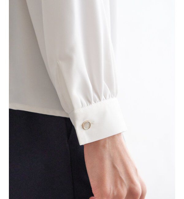 IKKA LOUNGE「ドレープタイブラウス」|シャツ・ブラウス|