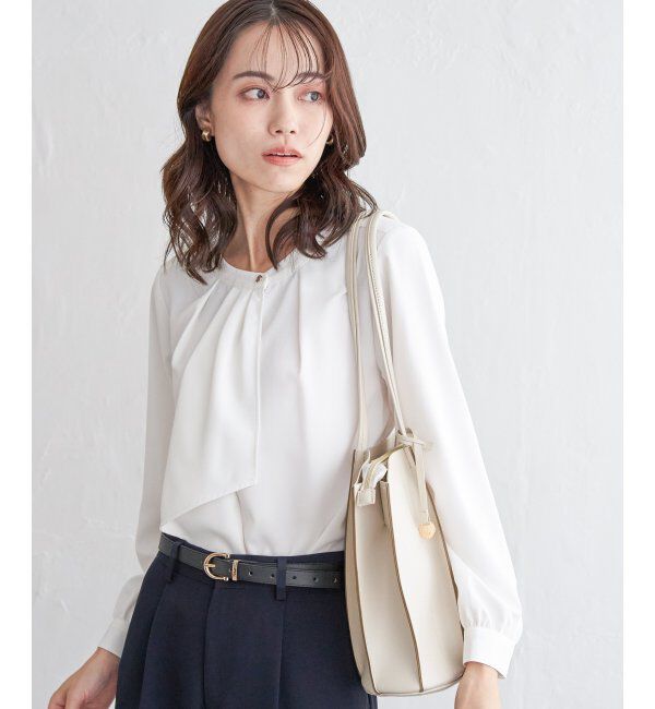 IKKA LOUNGE「ドレープタイブラウス」|シャツ・ブラウス|