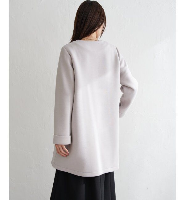 IKKA LOUNGE「ダンボールニットノーカラーコート」|その他|