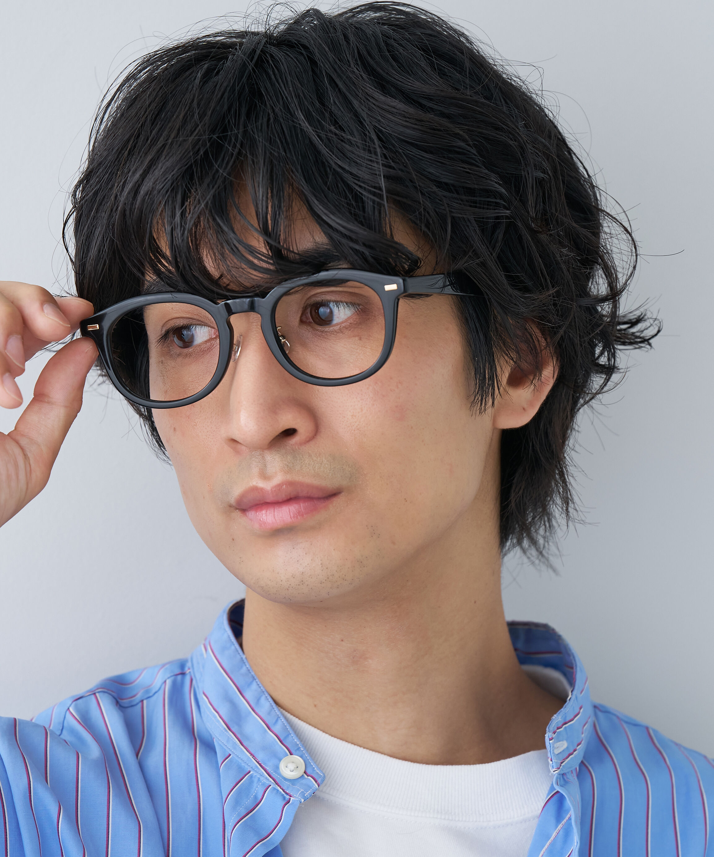  「ウェリントン型 メガネ 太縁 黒縁フレーム Zoff CLASSIC レンズ交換券付き」|メガネ|