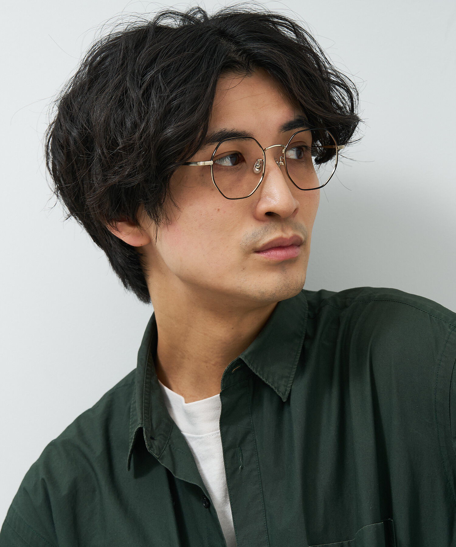  「ウェリントン型 メガネ｜個性を引き出すオクタゴンフレーム メタル レンズ交換券付き」|メガネ|