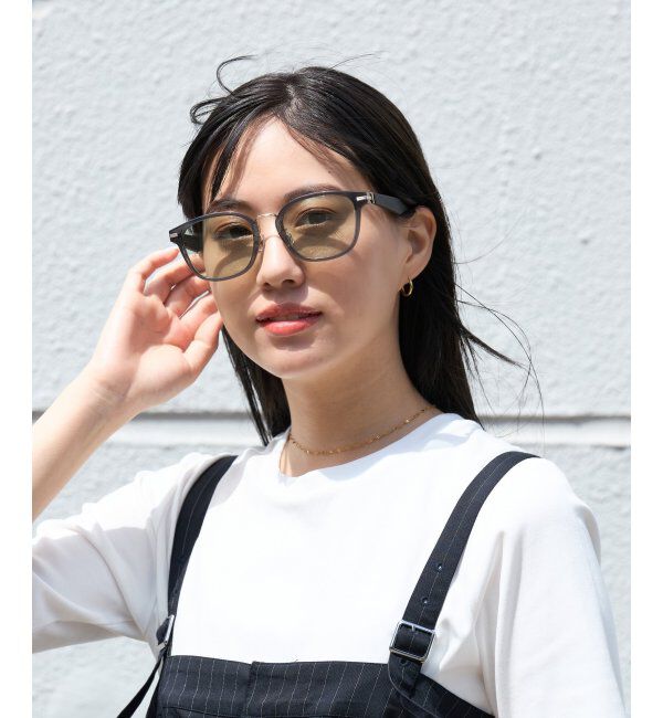  「ウェリントン型 サングラス ラバーテンプル ずれ落ち防止｜カラーレンズ ｜紫外線対策 UVカット｜Zoff 」|サングラス|グレー