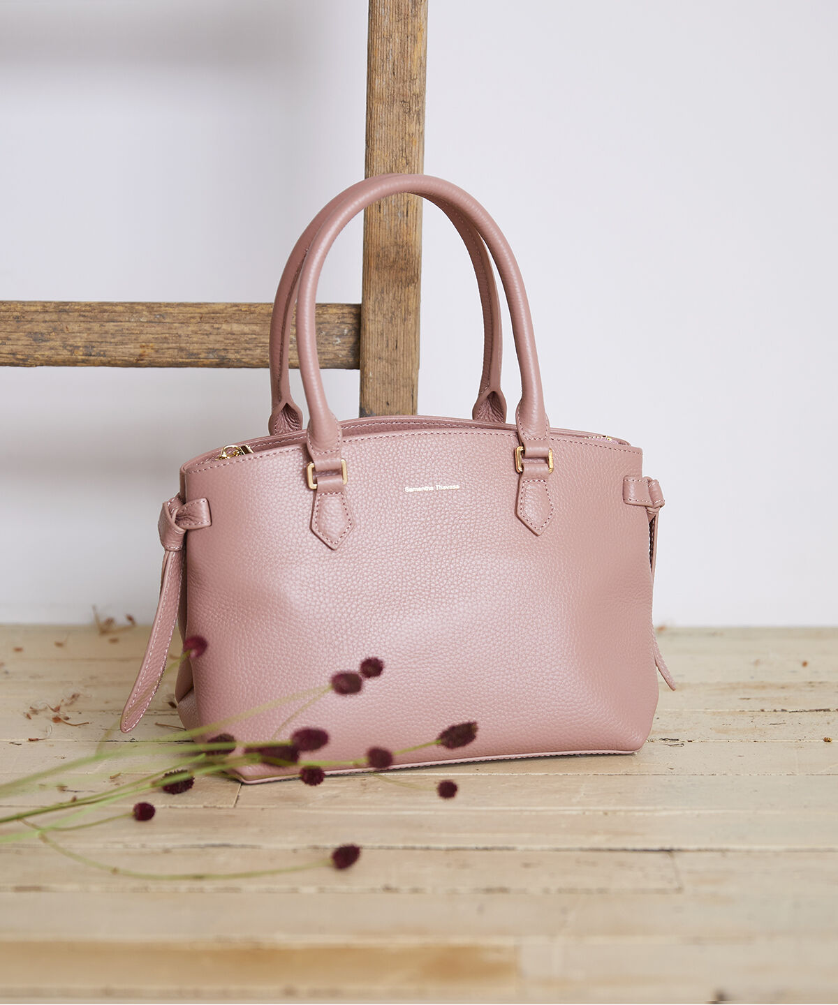 Samantha Thavasa「サイドリボンレザートートバッグ 小サイズ」|トートバッグ|