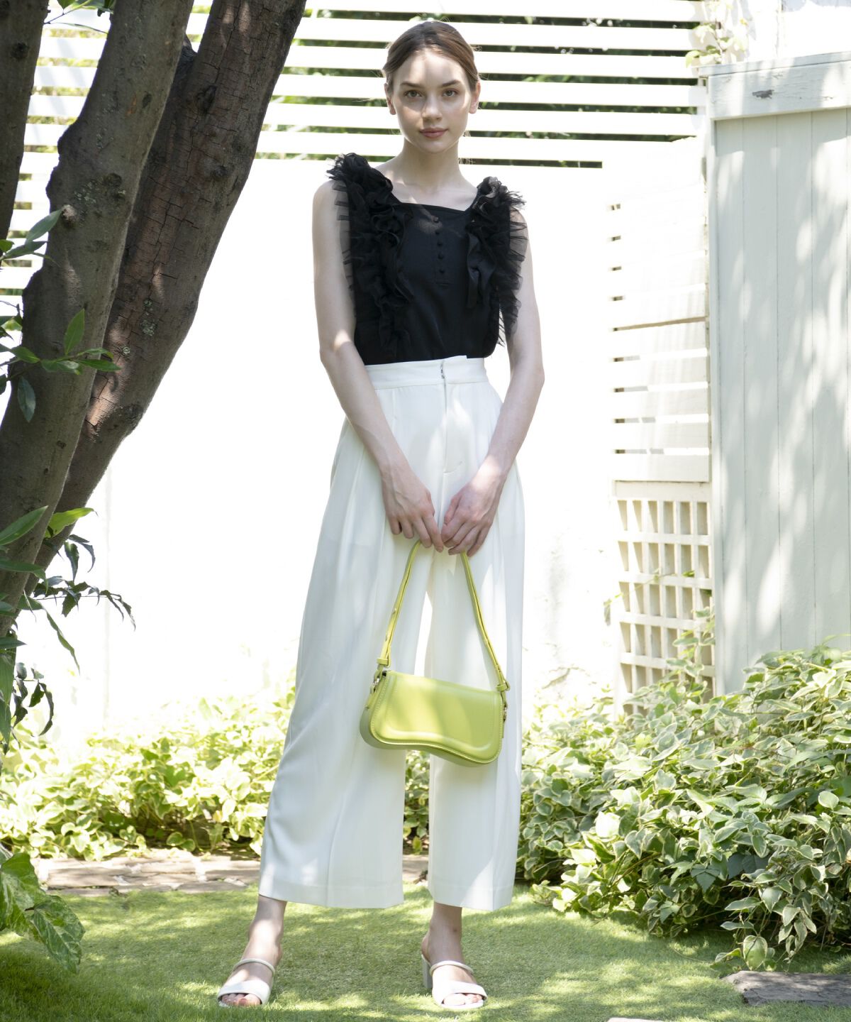 アンドクチュール「オーガンジー&チュールブラウス」|シャツ・ブラウス|