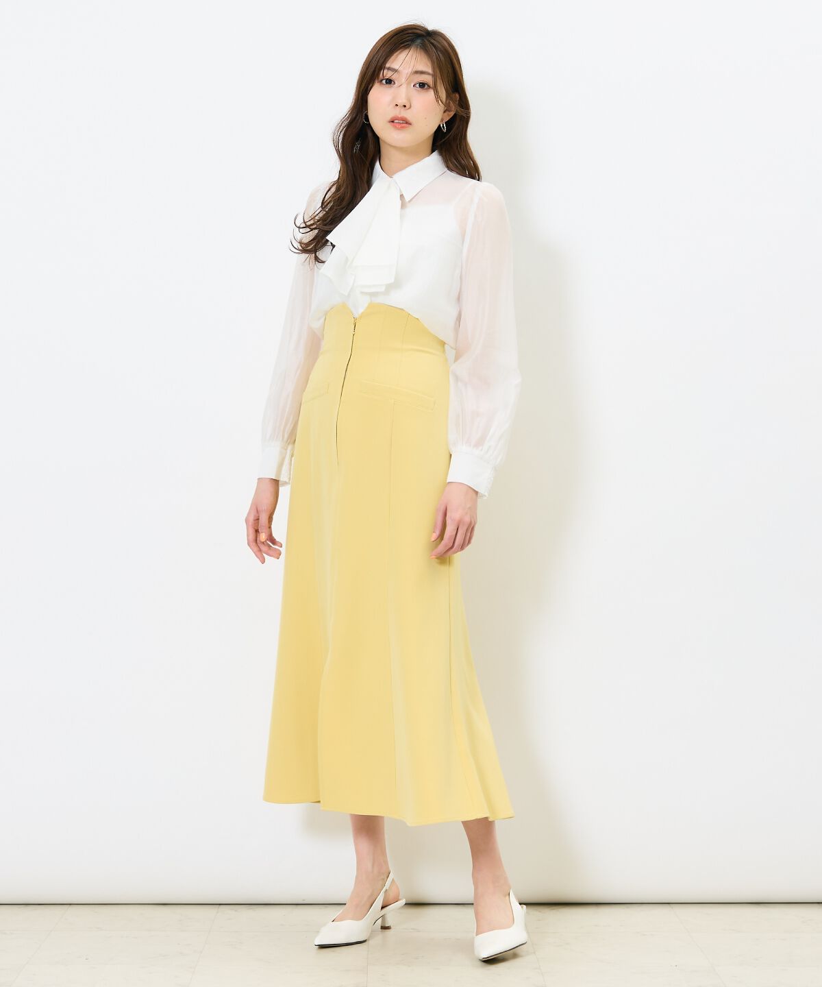 アンドクチュール「フロントZIPマーメイドスカート」|スカート|