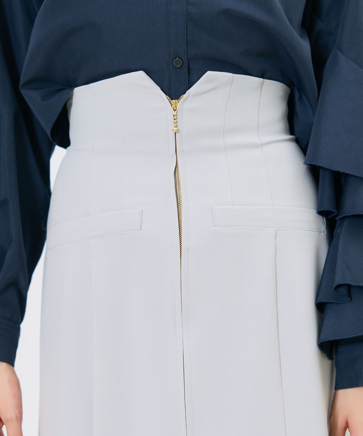 アンドクチュール「フロントZIPマーメイドスカート」|スカート|