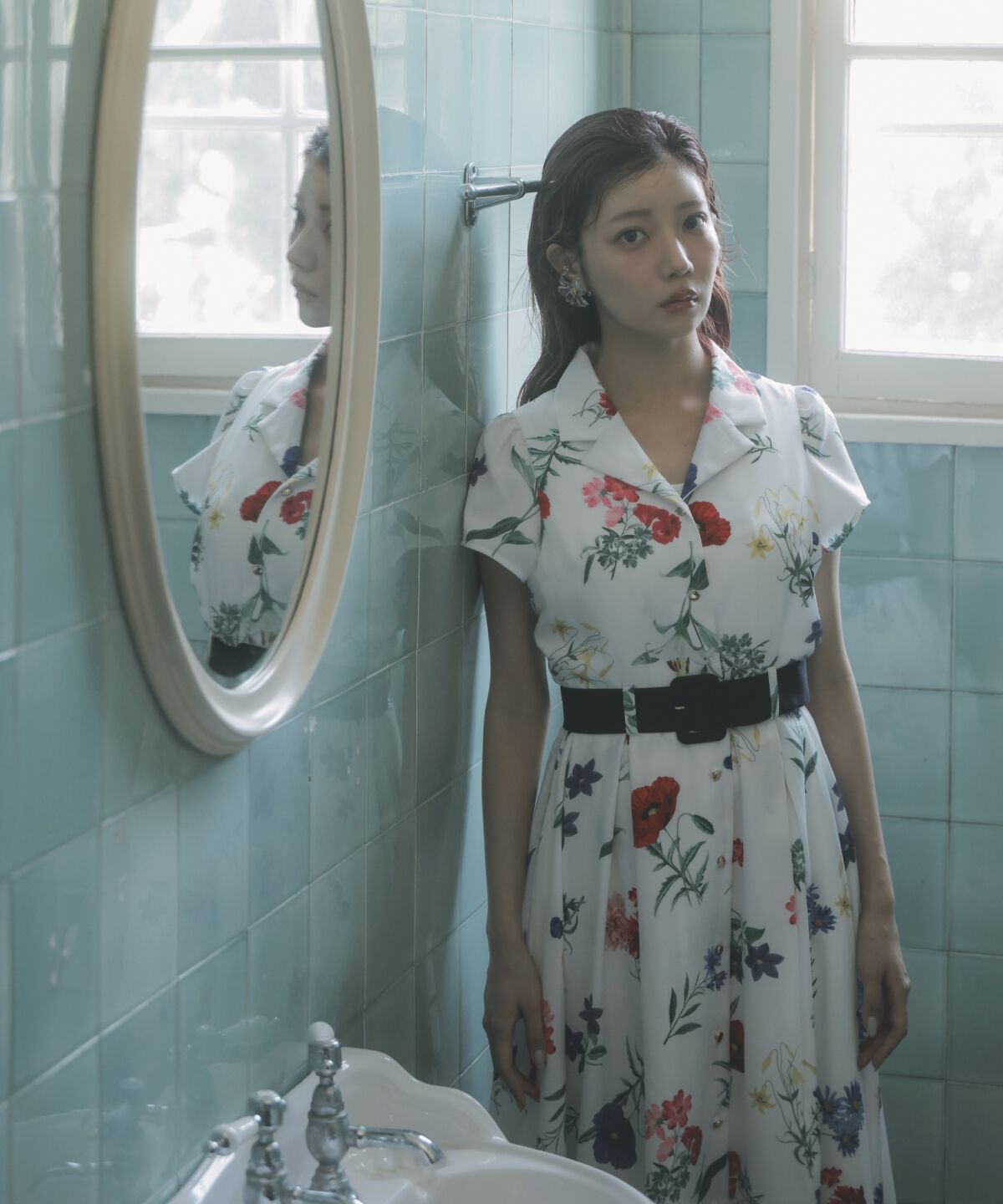 アンドクチュール「ボタニカルガーデンシャツワンピース」|ワンピース|