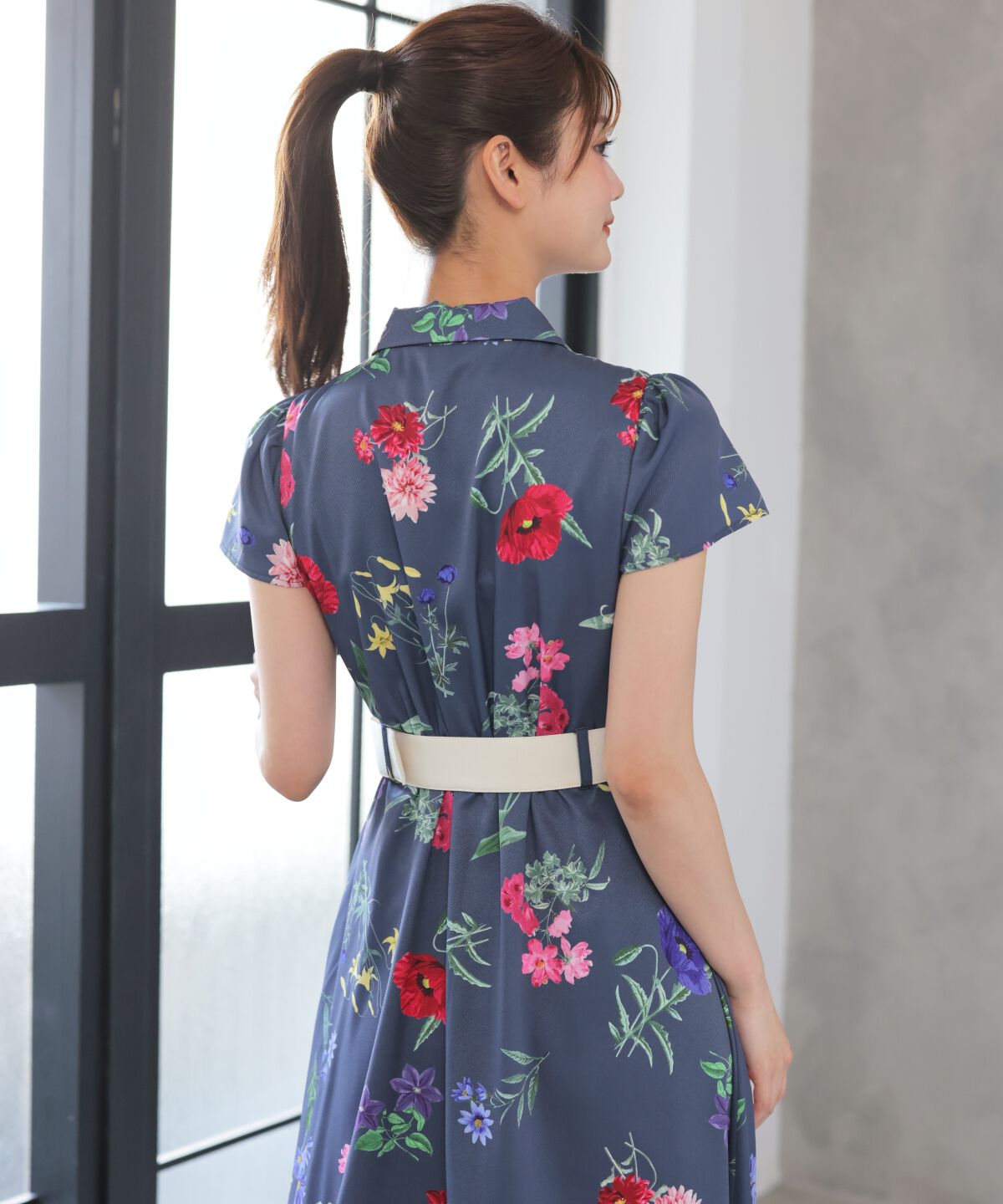 アンドクチュール「ボタニカルガーデンシャツワンピース」|ワンピース|