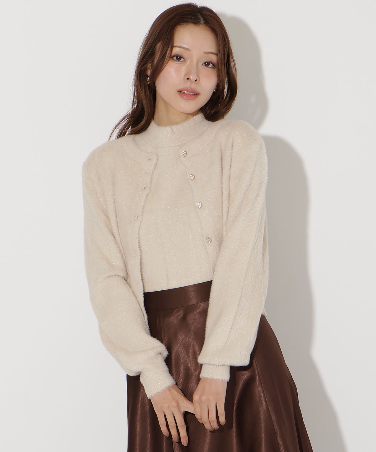 アンドクチュール「フェザーニットアンサンブル」|カーディガン|