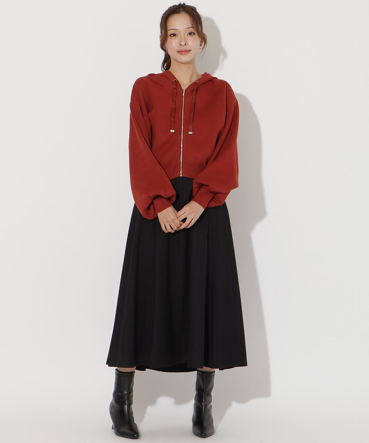 アンドクチュール「ニットパーカー」|パーカー|