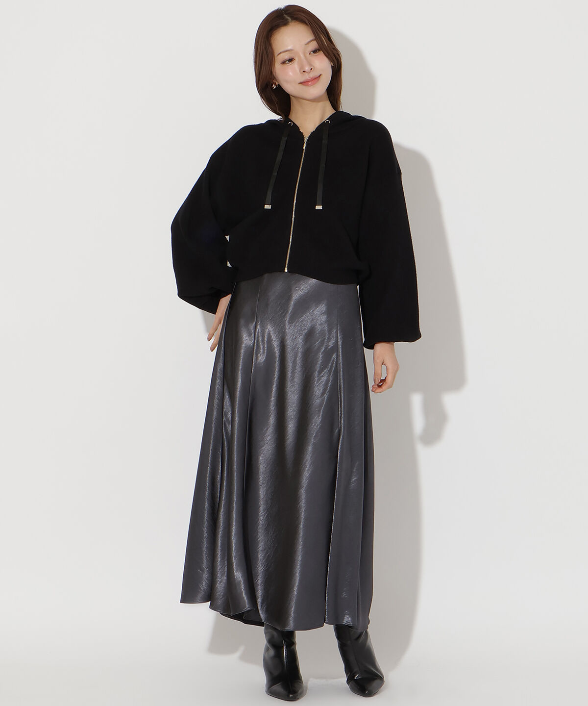 アンドクチュール「ニットパーカー」|パーカー|