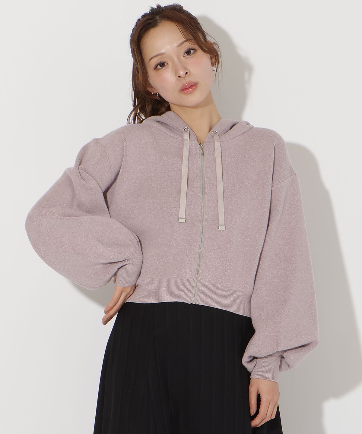 アンドクチュール「ニットパーカー」|パーカー|