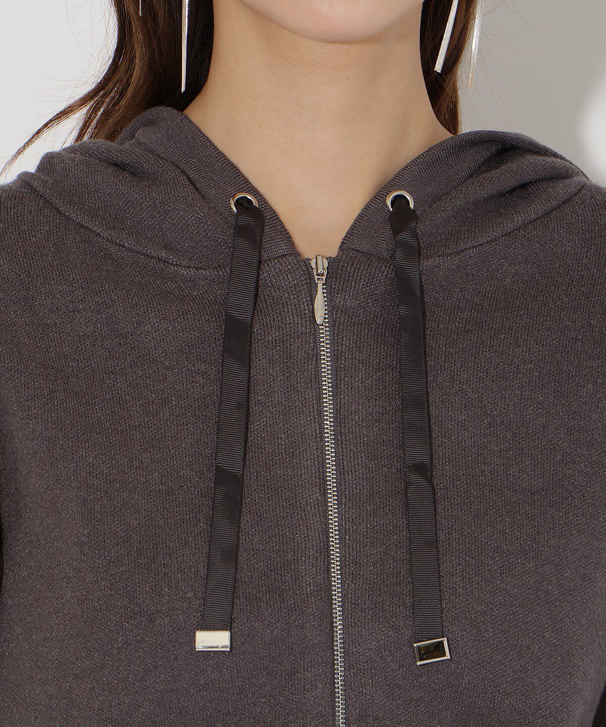 アンドクチュール「ニットパーカー」|パーカー|