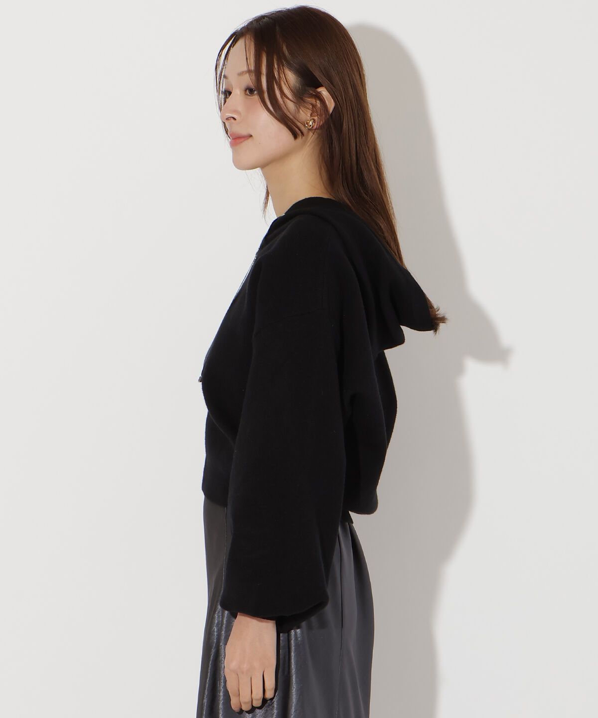 アンドクチュール「ニットパーカー」|パーカー|